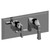 Graff G-8149H-1C1L-BNi-T M-Series Finezza DUE 2-Hole Trim Plate w/Finezza Handles (Horizontal Installation), Brushed Nickel