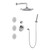 Graff GL2.122SG-RH0-PN-T M-Series Full Thermostatic Shower System w/Diverter Valve (Trim Only) , Polished Nickel