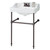 Cheviot 553-WH-8/575-PN ESSEX Console Sink, White Sink with Polished Nickel Console Stand Sink