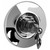 Graff G-7025-LM14PBV-PC-T Topaz Trim plate w/Handle, Polished Chrome