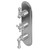 Graff G-8087-ALM15C2-AU-T M-Series Transitional 3-Hole Trim Plate w/Handles (Vertical Installation), 24K Gold Plated