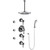 Graff GB1.231A-LM46S-PC-T Contemporary Round Thermostatic Set w/Body Sprays & Handshower - Trim Only , Polished Chrome