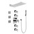 Graff GH1.123A-LM39S-PC-T Full Square Thermostatic Shower System - Trim, Polished Chrome
