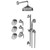 Graff GS3.112SH-LM22E0-AU M-Series Full Thermostatic Shower System (Rough & Trim) , 24K Gold Plated