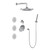 Graff GL2.122SG-LM46E0-PN-T M-Series Full Thermostatic Shower System w/Diverter Valve (Trim Only) , Polished Nickel