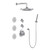 Graff GL3.112SH-LM44E0-WT-T M-Series Full Thermostatic Shower System (Trim Only) , Architectural White