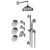 Graff GS3.112SH-LM20E0-SN-T M-Series Full Thermostatic Shower System (Trim Only) , Steelnox (Satin Nickel)