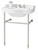 Cheviot 350/28-WH-8/575-CH ANTIQUE Console Sink, White Sink with Chrome Console Stand Sink