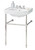 Cheviot 511/25-WH-8/575-BN MAYFAIR Console Sink, White Sink with Brushed Nickel Console Stand Sink