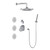 Graff GL2.122SG-LM45E0-BNi-T M-Series Full Thermostatic Shower System w/Diverter Valve (Trim Only) , Brushed Nickel