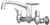 Union Brass® - 49A Wall Mounted Faucet - 8-Inch Spout, With Soapdish