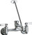 Chicago Faucets 897-CCP - 8-inch Center Wall Mount Service Sink Faucet with Integral Hot and Cold Water Supply Stops