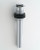 Jaclo 814 1-1/2" C.O. Finger Touch Drain (Without Overflow Holes), 17 Gauge