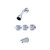 CENTRAL BRASS TC-3 Three Handle Tub And Shower Trim Kit