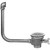 Fisher 22381 - DrainKing Waste Valve with Flat Strainer, 19-inch x 16-inch Overflow and Vandal Resistant Knob