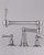 Jaclo 1030 Three Hole Deck Mount Faucet with Articulated Dual Swivel Spout