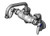 T&S Brass B-0242 Double Pantry Faucet, Wall Mount, Adjustable Centers, Integral Stops, 6" Swing Nozzle