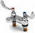 T&S Brass - B-0894 - Medical Faucet, Deck Mount, Cast Basin Spout, Drip Proof Sprayface, 4-inch Wrist Handles