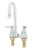 T&S Brass - B-0896 - Medical Faucet, Deck Mount, Rigid Gooseneck, Aerator, Lever Handles