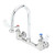 T&S Brass - B-0357 - 8-inch c/c Wall Mount Mixing Faucet - Rigid Gooseneck, Rosespray Outlet, Ceramic Cartridges