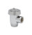 T&S Brass B-0969 Vacuum Breaker, 1/2" NPT Inlet & Outlet, Atmospheric, Polished Chrome Finish
