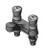 T&S Brass - B-0837 - Metering Faucet, Deck Mount, 4-inch Centers, Spout w/Sprayface, Push Button Handles