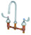 T&S Brass - B-0867 - Medical Faucet, Concealed Body, 8-inch Centers, 6-inch Wrist Handles, Rigid Gooseneck, Aerator