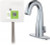 Chicago Faucets EQ-C22A-15ABCP Lav Faucet Eq Ir Gn 4P Batt Ds Ext 1070