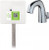 Chicago Faucets EQ-A21A-15ABCP Lav Faucet Eq Ir Rnd Sh Batt Ds Ext 1070