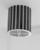 Jaclo 12R-LV-101 - Lumiere Circolare 12" Diameter Vertical Black Striped Rain Canopy - POLISHED STAINLESS STEEL