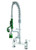 Krowne 18-608L Royal Series 8-inch Deck Mount Space Saver Pre-Rinse with Add-On Faucet, 8-inch Spout, Low Lead