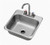 Krowne HS-1515 Drop In 1-Compartment Sink, 15" X 15" Oa, Includes Faucet And Drain