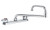 Krowne 13-824L - Low Lead Commercial 8-inch Center Faucet with 24-inch Doubled Jointed Spout