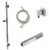 Jaclo 873-470-701 CUBIX Hand Shower and Wall Bar Kit with Round Hose - With Supply Elbow