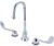 Central Brass 0072-GSAEL-Q Cast Brass Concealed Ledge Faucet on 8-inch centers with Gooseneck Spout