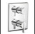 American Standard T184740.002 Times Square 2-Handle Thermostatic Trim Kit (Chrome)