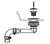 Mustee 60.300A Drain Kit (White) For 3060l/R Or 360l/R (For 1-1/2" Waste)