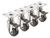 Krowne 28-114S - Adjustable Height Plate Caster, 6-inch to 7-inch Height Adjustment, Swivel w/Lock, 3-inch Diameter, Set of 3-1/2-inch x 3-1/2-inch, (4 Pieces per Set)