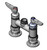T&S Brass B-0225-CR-LN - 4-inch C/C Deck Mount Faucet W/ Ceramas, Lever Handles & 1/2-inch Npt Female Inlets, Less Nozzle