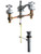 Chicago Faucet - 5200-LG10-637CPR- Widespread Bathroom Sink Faucet with Porcelain Cross Handles
