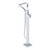Gerber D300544T Square Floor Mount Tub Filler Trim Kit with Rectangular Handshower 1.75gpm Chrome