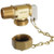 Dahl 621DH-01-04CC-BAG - 1/2 MIP or 1/2 Female Solder x Male Hose w/ Cap & Chain, Rough Brass
