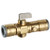 Dahl 521LB-QG3-QG3D - 1/2 QUICK-GRIP X 1/2 QUICK-GRIP, In-line Stop with Drain, Rough Brass, Rough Brass