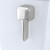 Toto THU416#PN TRIP LEVER HANDLE W/ SPUD AND, MOUNTING NUT, LEFT HAND, #PN