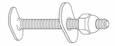 Combo Brass Closet Bolts - Elongated Washer