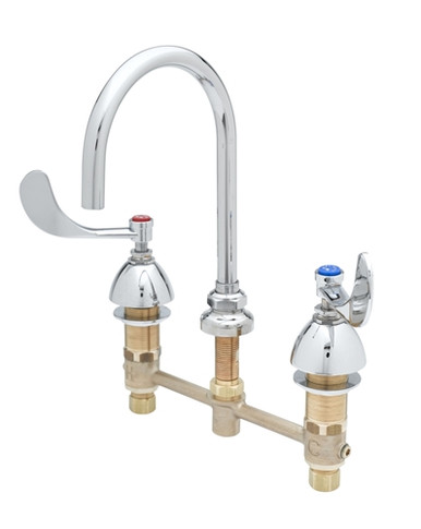 T&S Brass Medizinischer Wasserhahn B-2866-05, 20,3 Cm – Mit Schwenkbarem Schwanenhals Und 2,2 GPM Luftsprudler