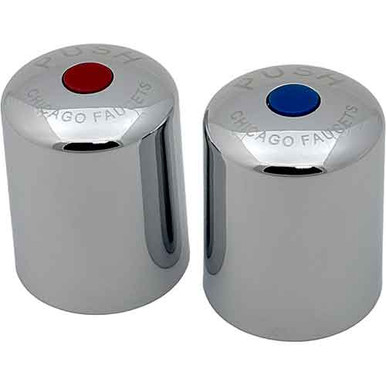 Chicago Faucets 765-PRJKCP MVP Metering Faucet Push Handles (Pair)