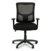 Alera Elusion Ii Series Mesh Mid-back Swivel/tilt Chair With Adjustable Arms, Up To 275 Lbs, Black Seat/back, Black Base