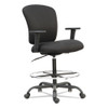 Alera Mota Series Big And Tall Stool, 32.67" Seat Height, Supports Up To 450 Lbs, Black Seat/black Back, Black Base