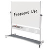 Magnetic Reversible Mobile Easel, 70 4/5w X 47 1/5h, 80"h, White/silver